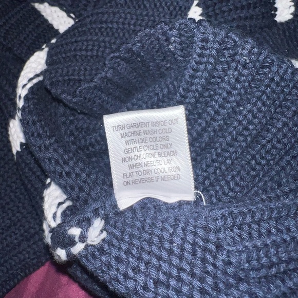 PacSun LA Hearts Callie Navy White Striped Cropped Collared Sweater Size XL - Picture 7 of 7